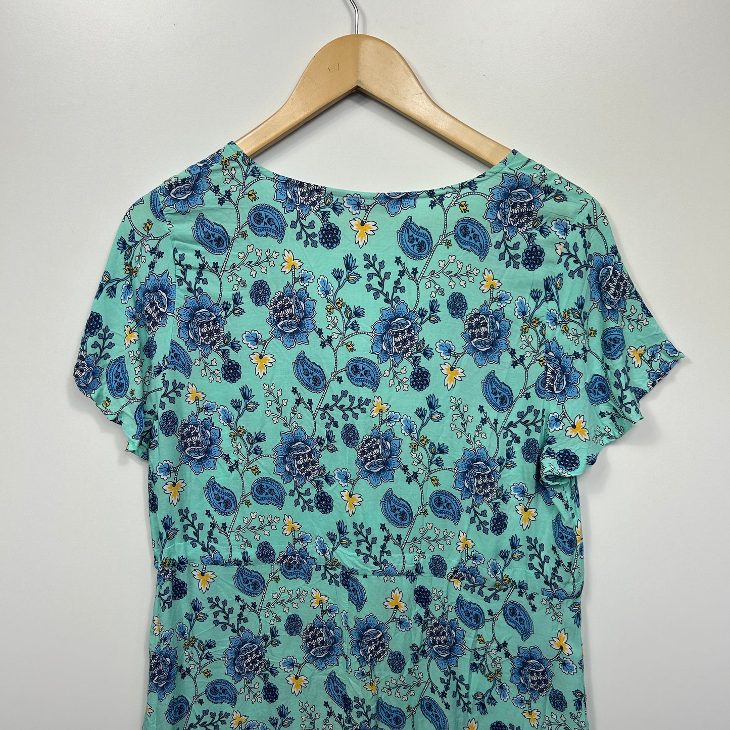 Shein Boho Dress Size XL 16 Aya Floral Viscose Short Sleeve