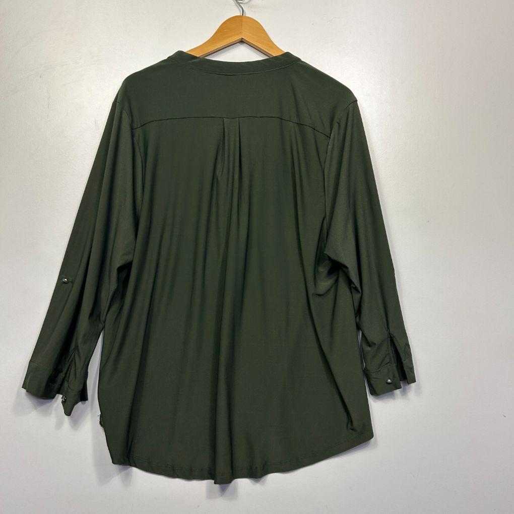Katies Olive Blouse - Size 2XL