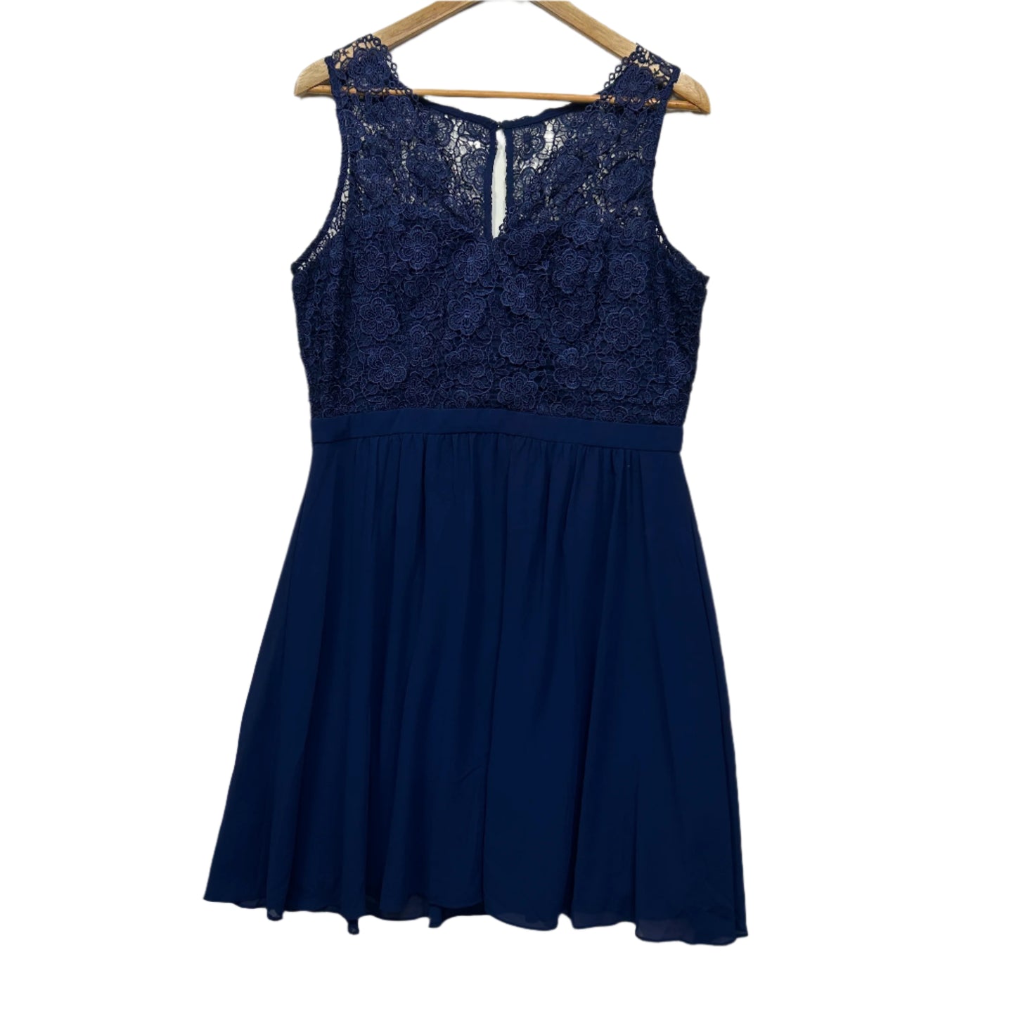 Review Dress Size 16 Blue Lace Cocktail Evening V Neck