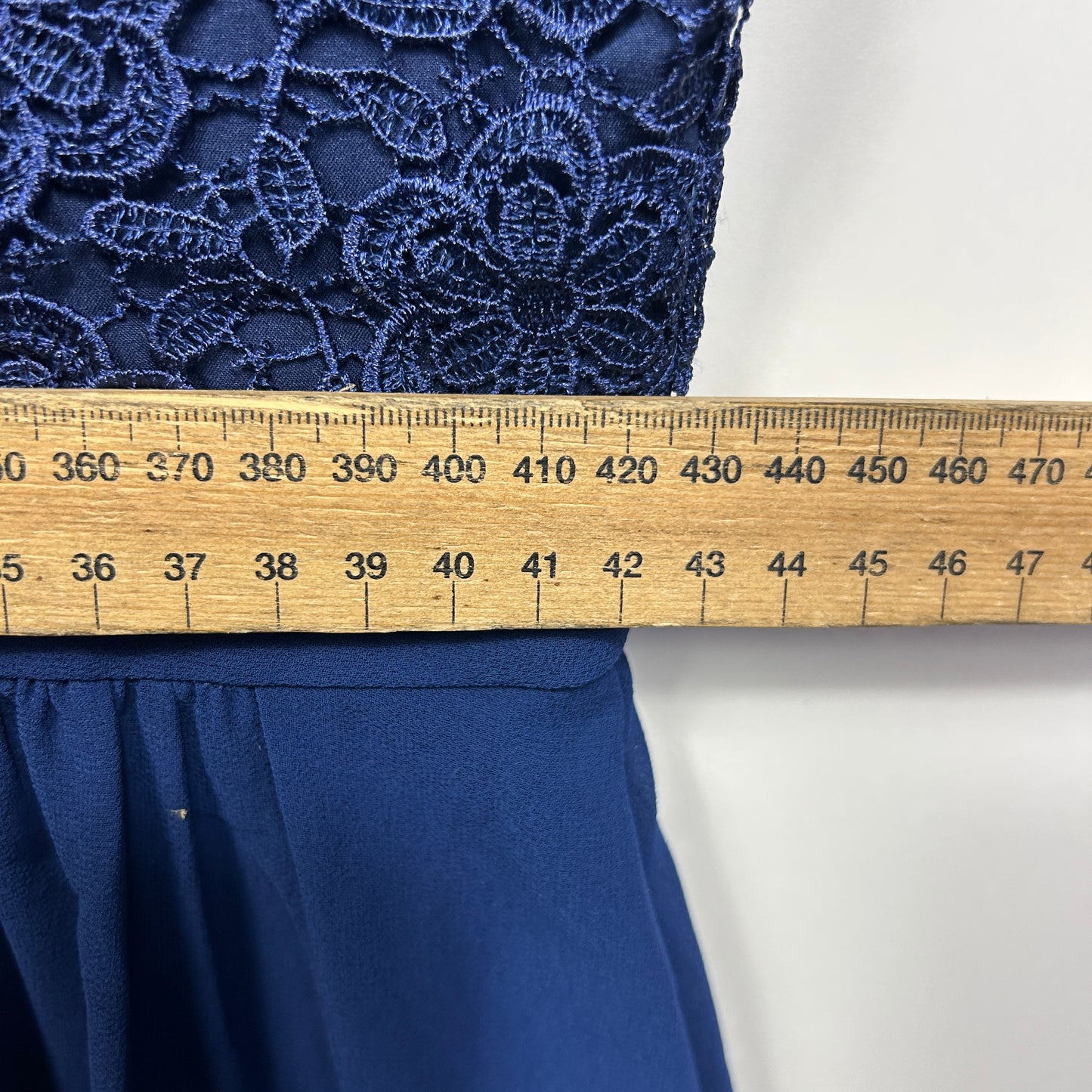 Review Dress Size 16 Blue Lace Cocktail Evening V Neck
