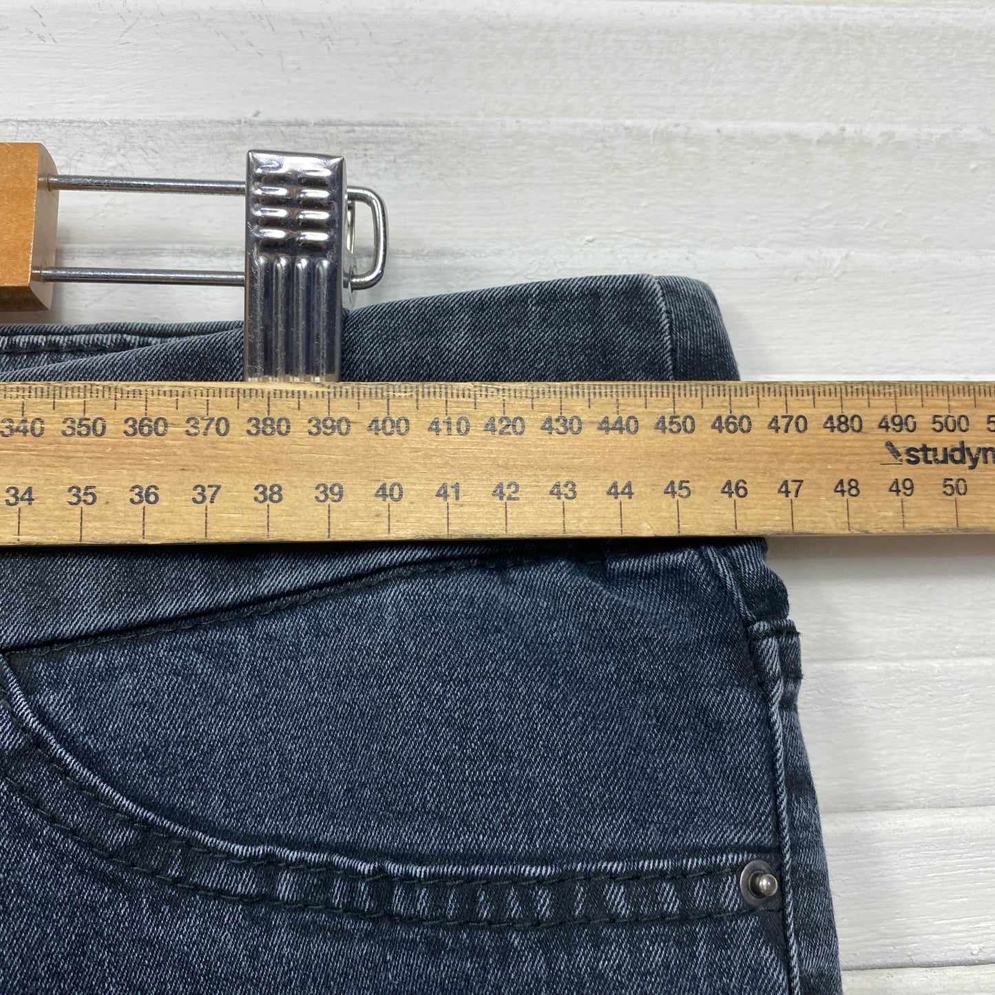 Autograph Jeans Size 16 Plus Black Denim Pull On