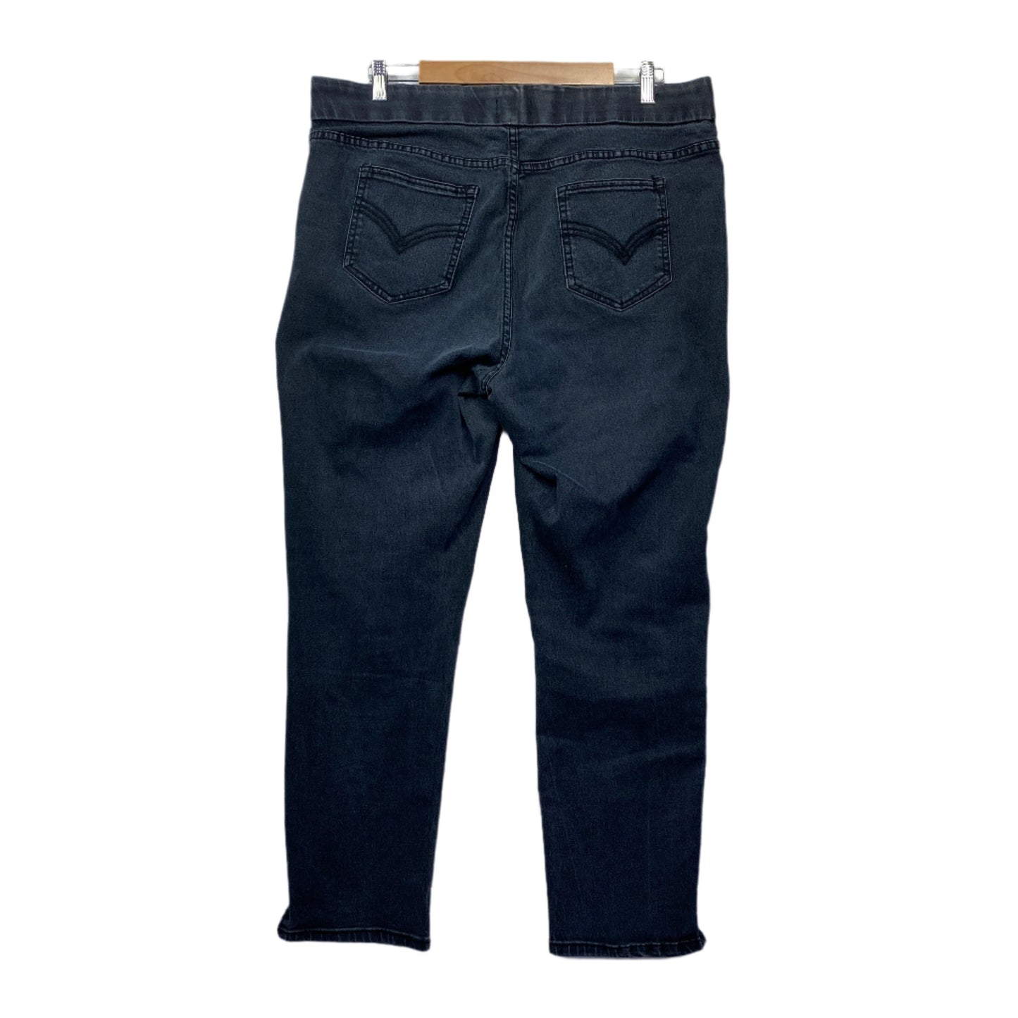 Autograph Jeans Size 16 Plus Black Denim Pull On