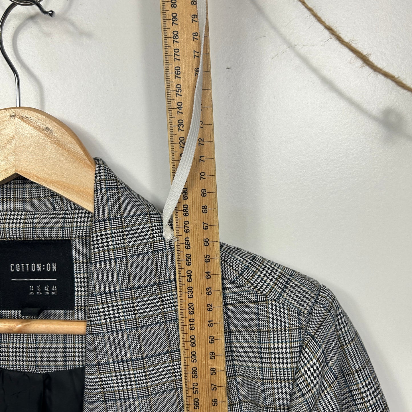 Cotton On Black and White Check Blazer - Size 14