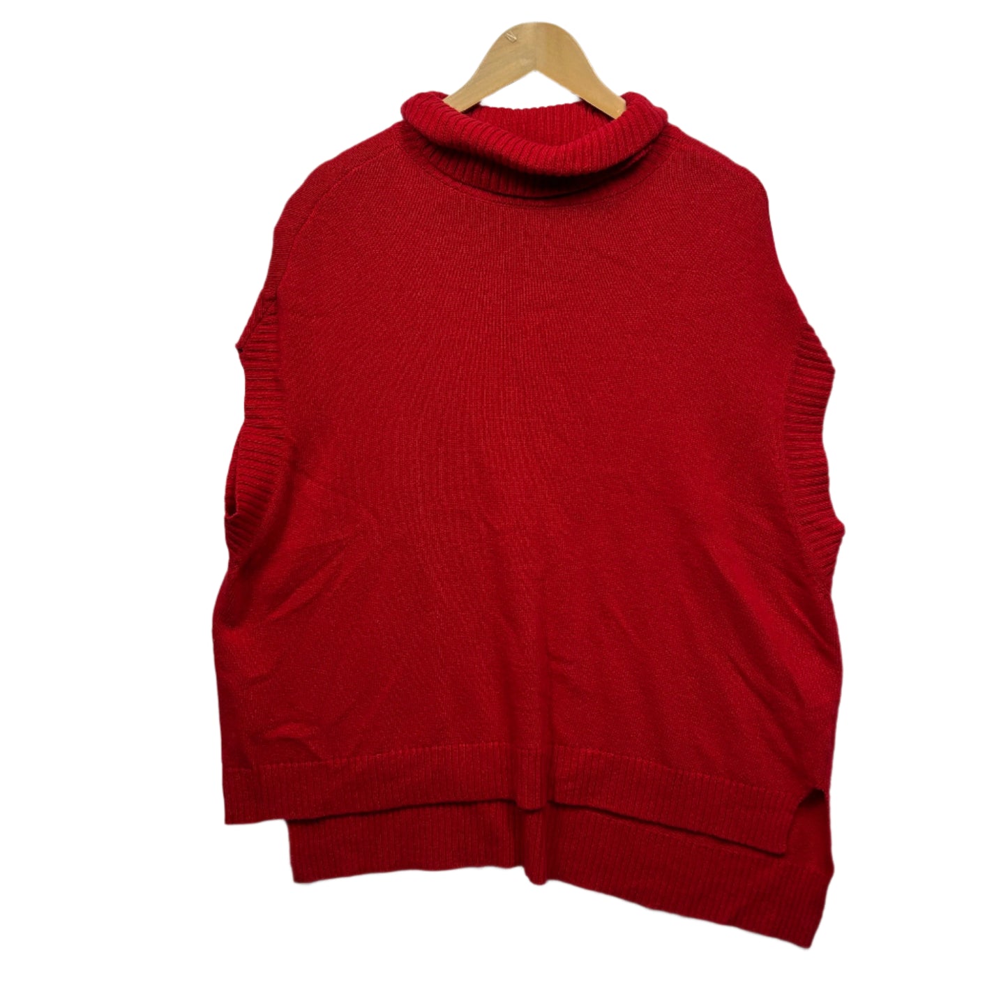 Sussan Knit Top Size 14 16 L XL Red Merino Wool Blend