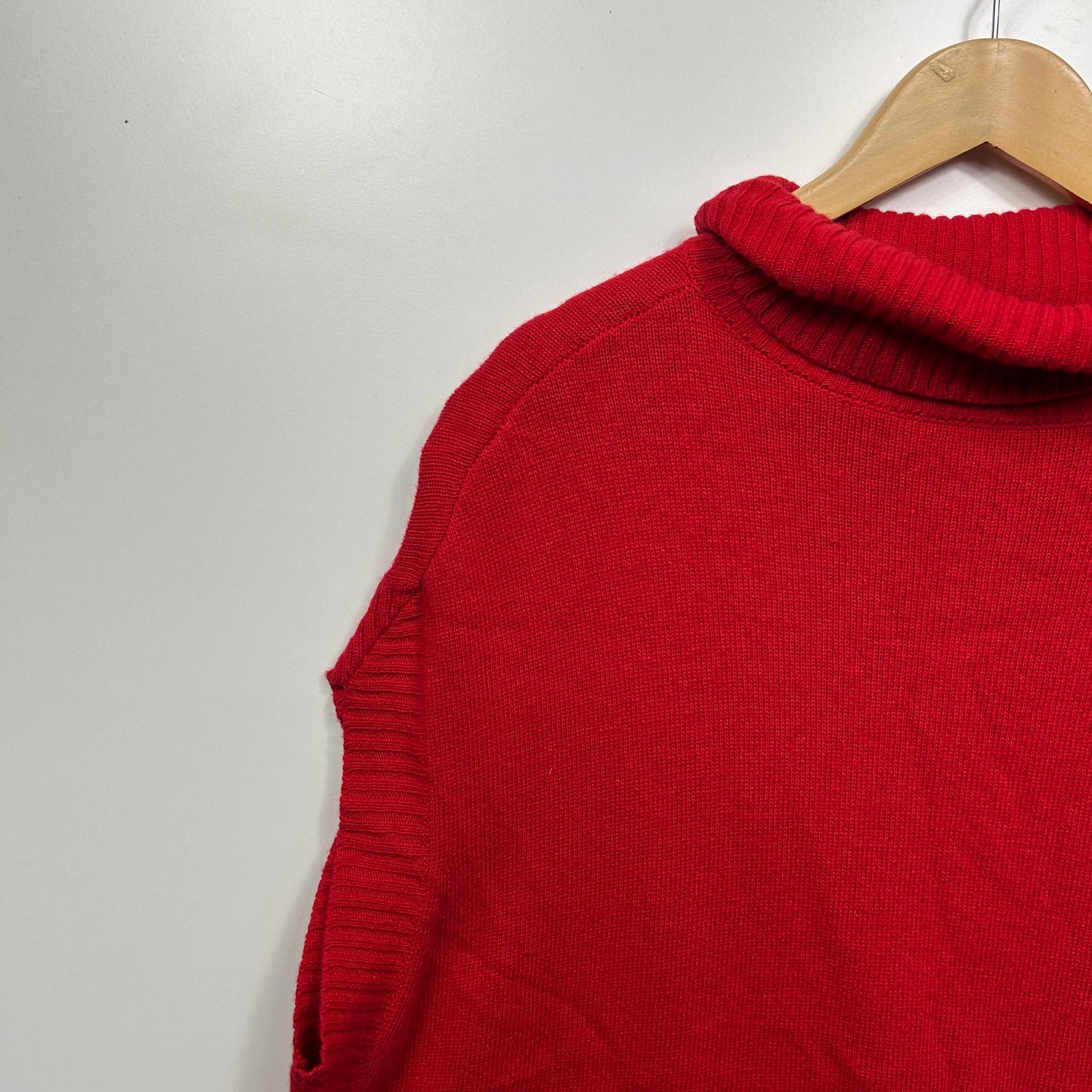 Sussan Knit Top Size 14 16 L XL Red Merino Wool Blend