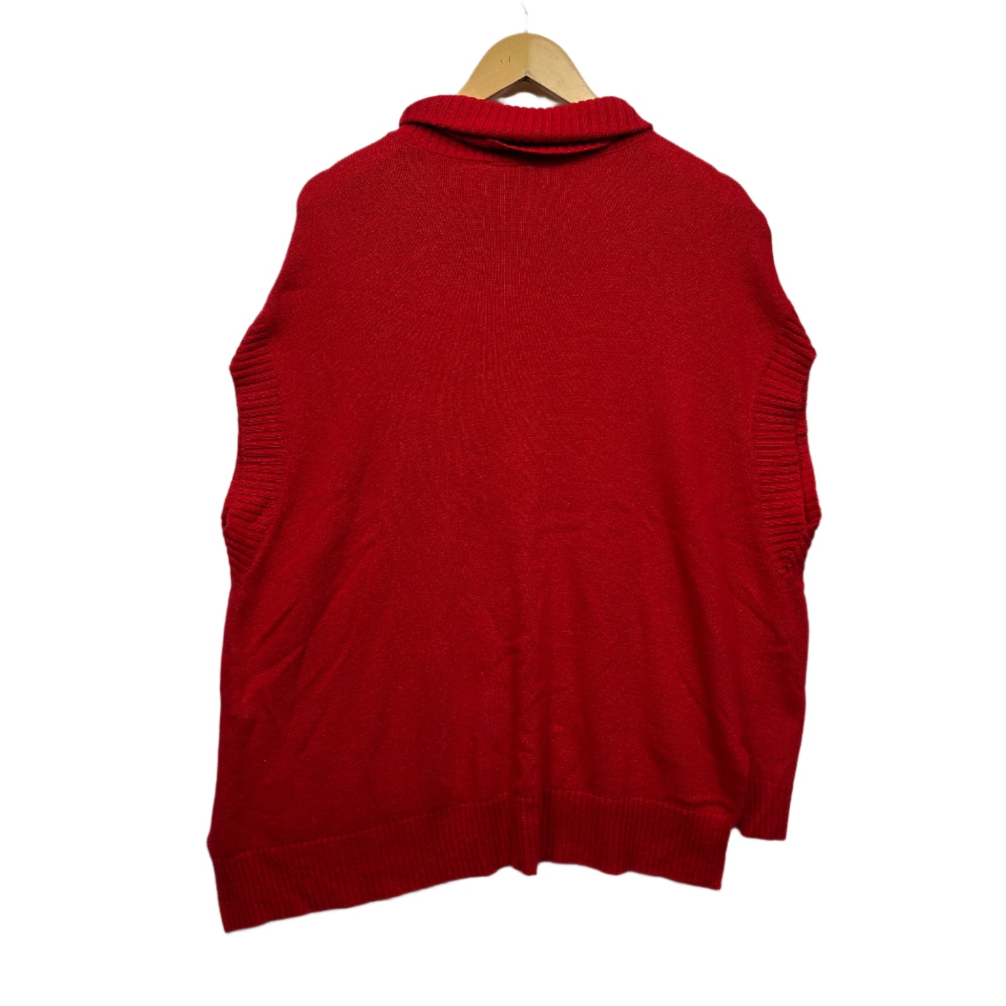 Sussan Knit Top Size 14 16 L XL Red Merino Wool Blend