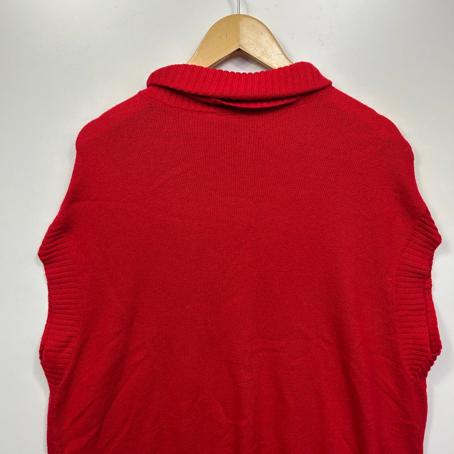 Sussan Knit Top Size 14 16 L XL Red Merino Wool Blend