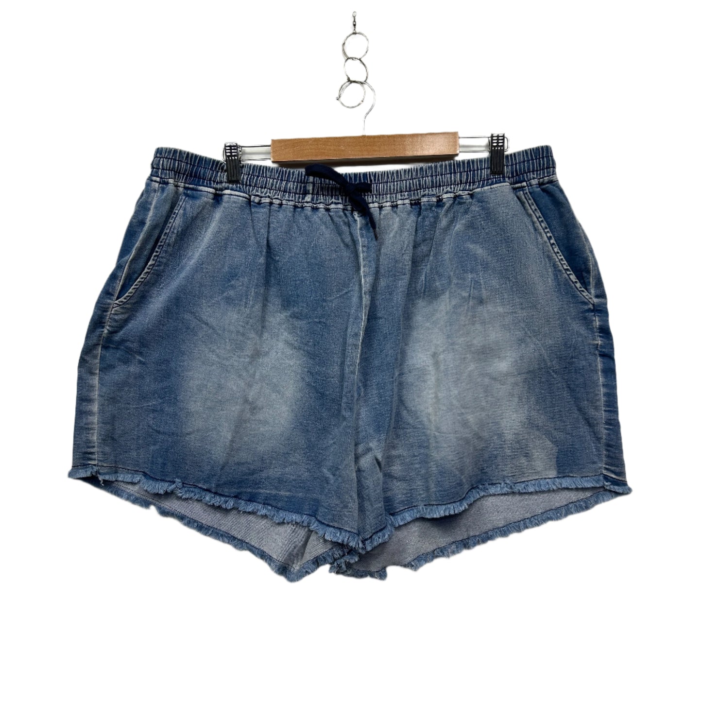 City Chic CCX Denim Shorts Size XL plus 22 24 Pockets Drawstring