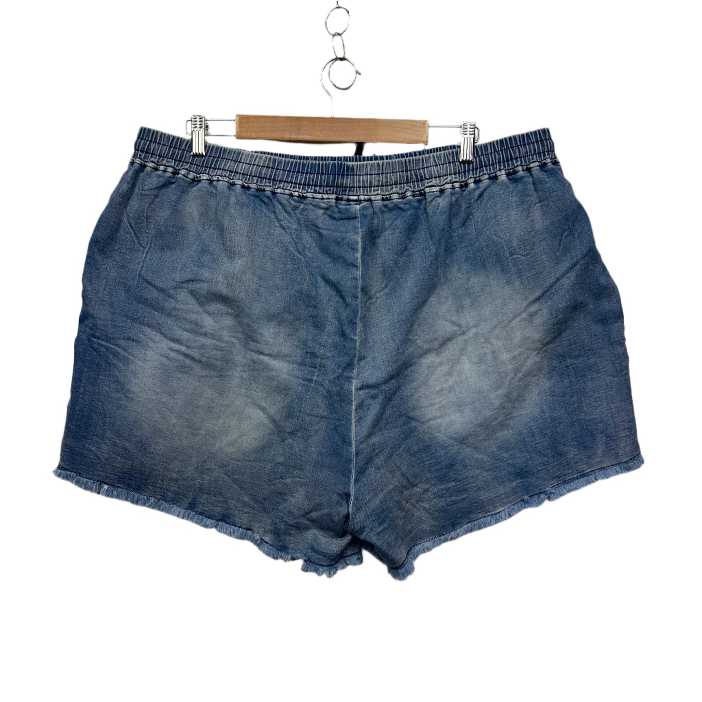 City Chic CCX Denim Shorts Size XL plus 22 24 Pockets Drawstring