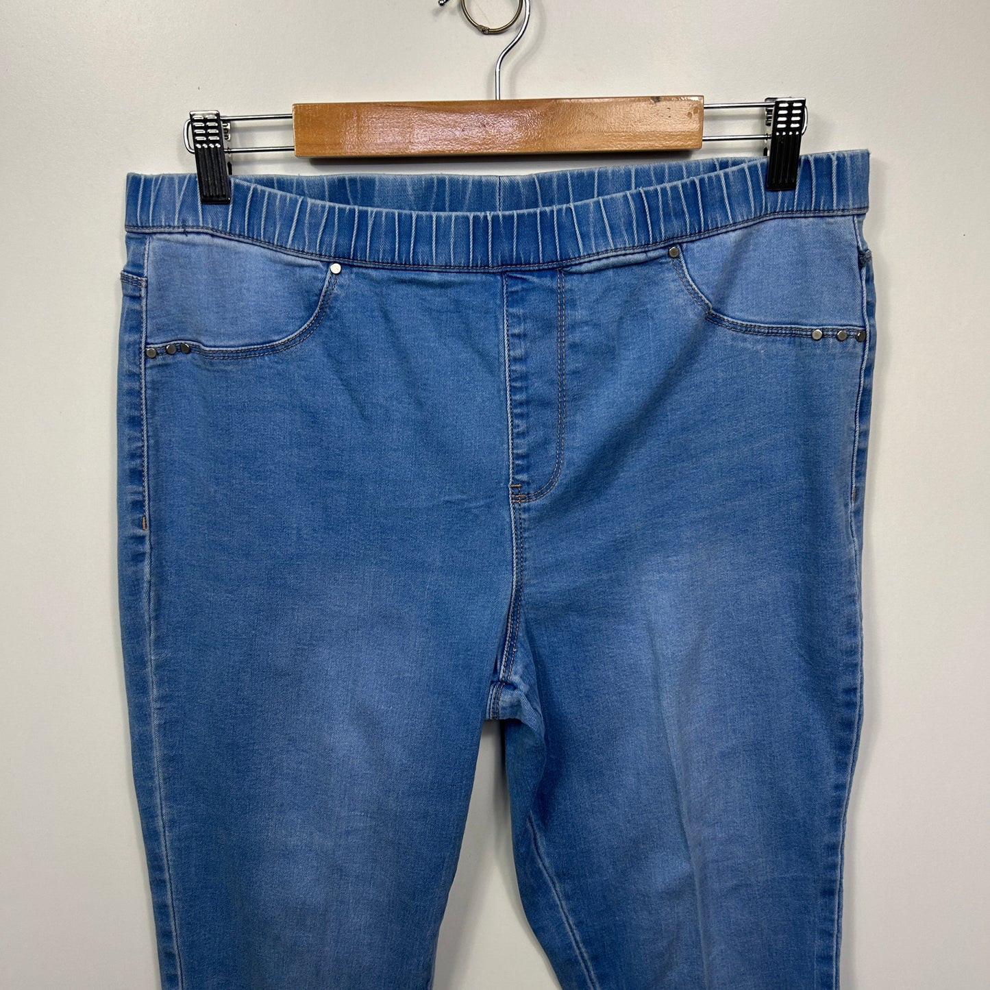 Rockmans Jeans Size 14 Blue Pull On