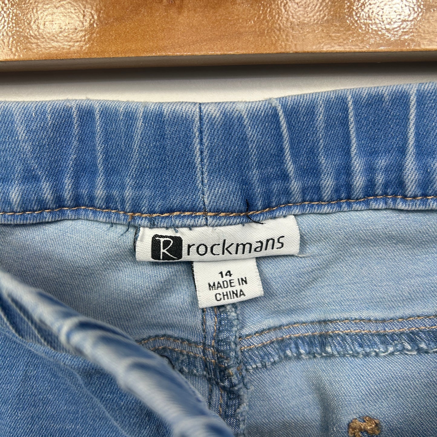 Rockmans Jeans Size 14 Blue Pull On