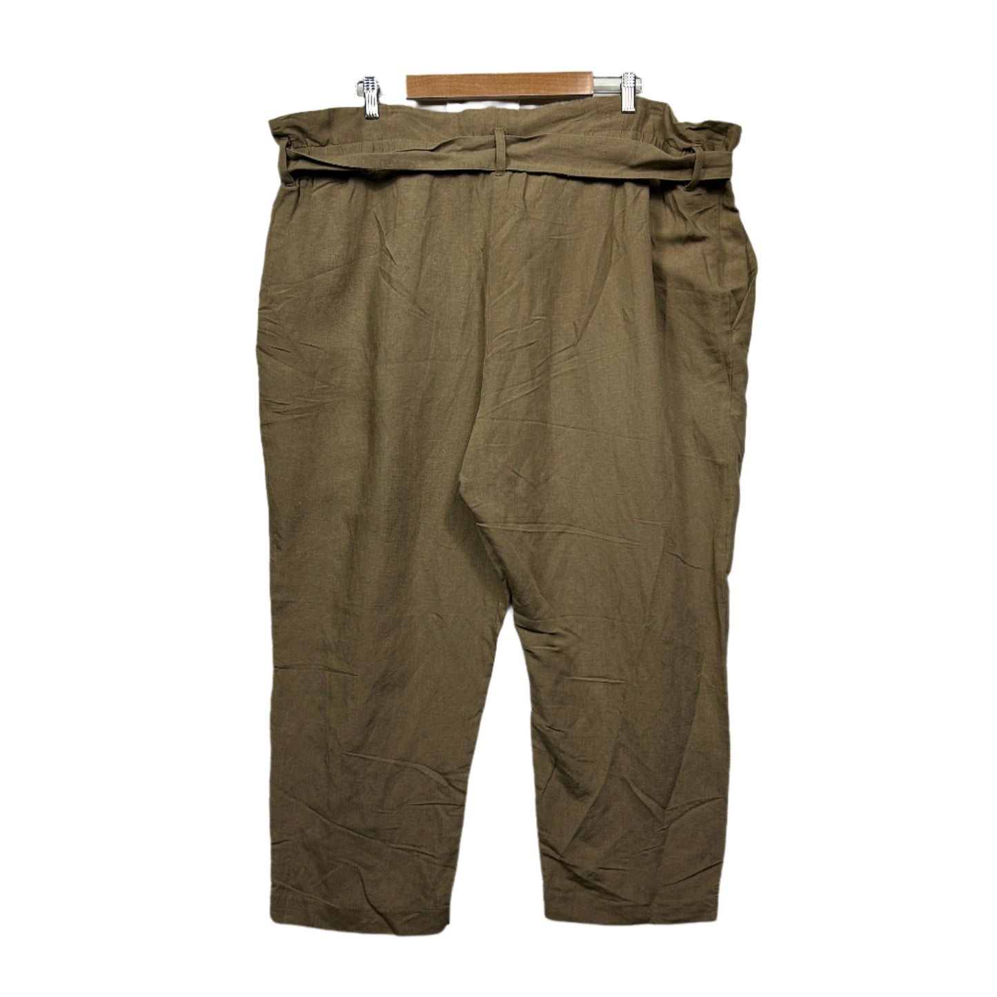 H&M Pants Size 3XL 18 20 Pockets Paperbag Linen Blend
