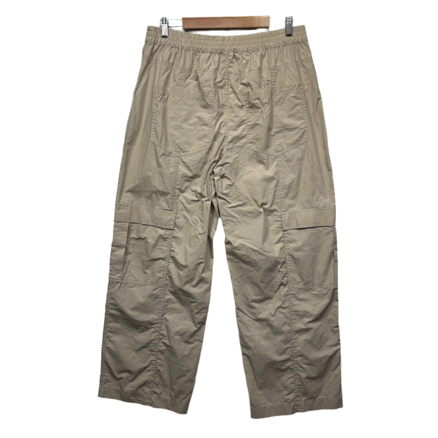 Anko Cotton Cargo Pants Size 14 Biege Pockets Elastic Waist