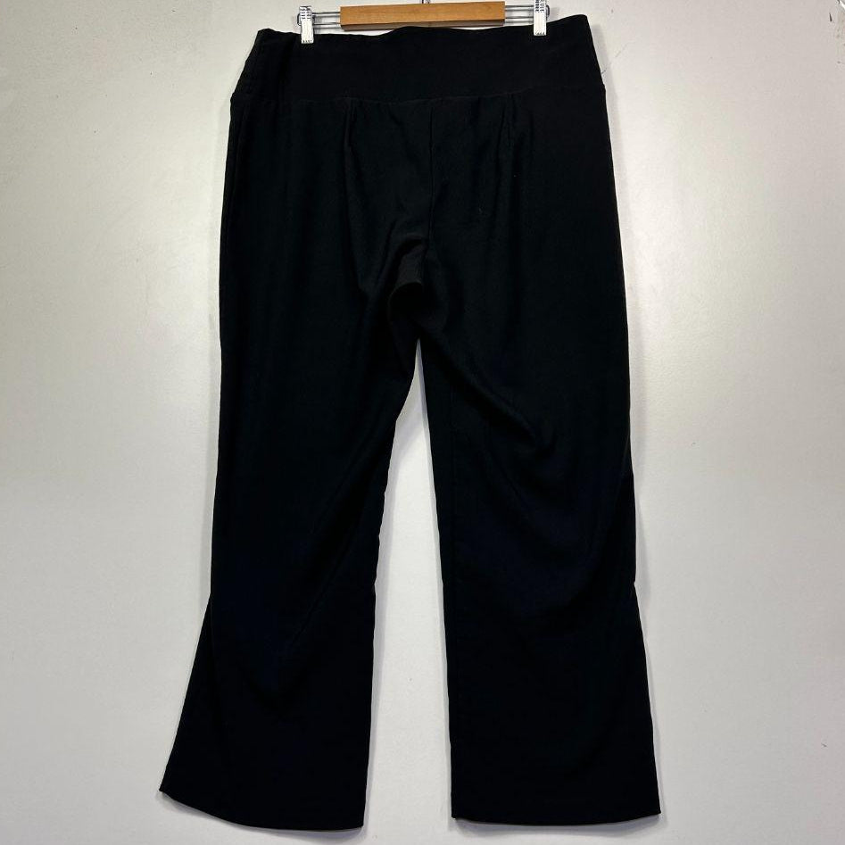 Crossroads Black Pull-On Straight Leg Pants - Size 18