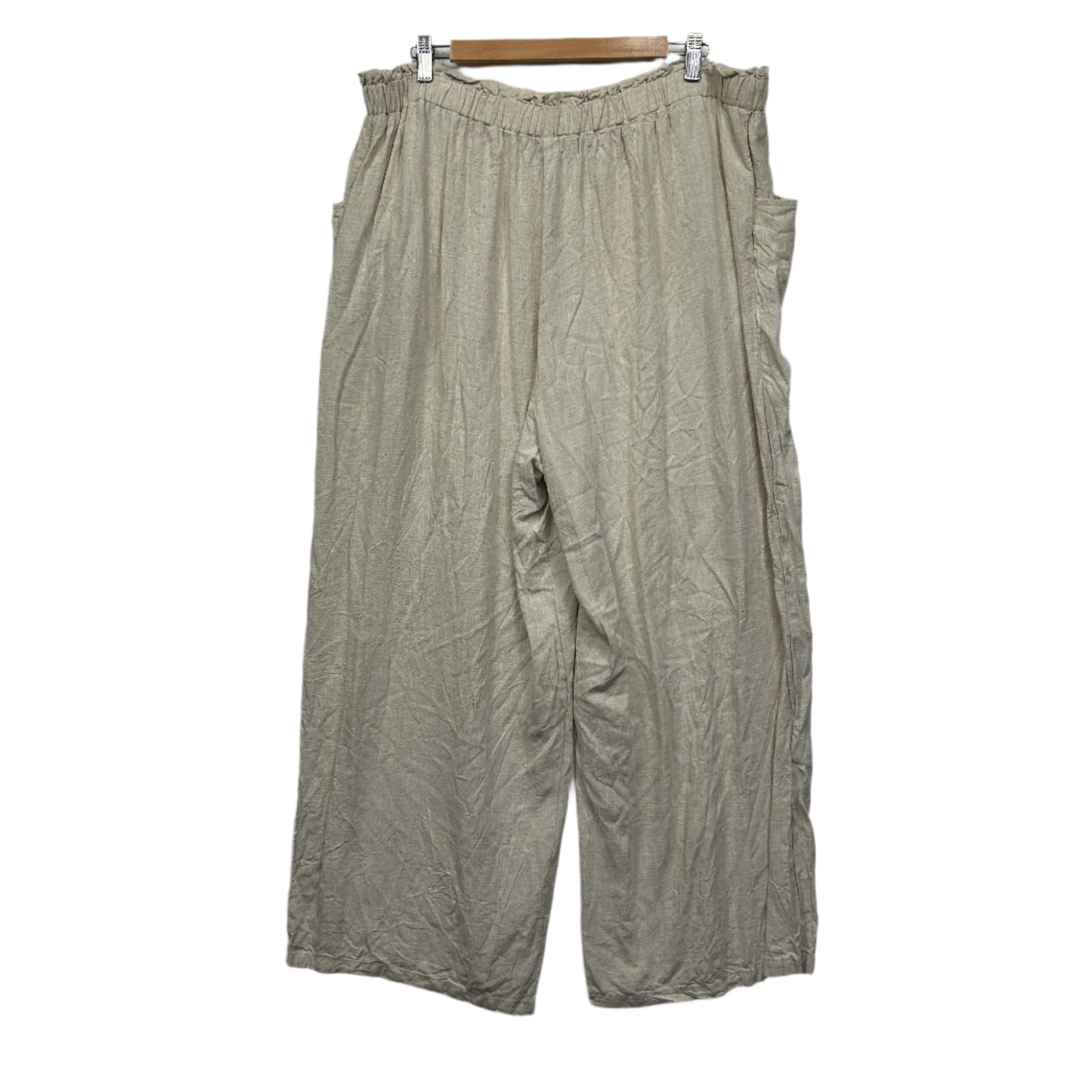 Shein Curve Linen Blend Pants Size 16 18 2XL Pockets