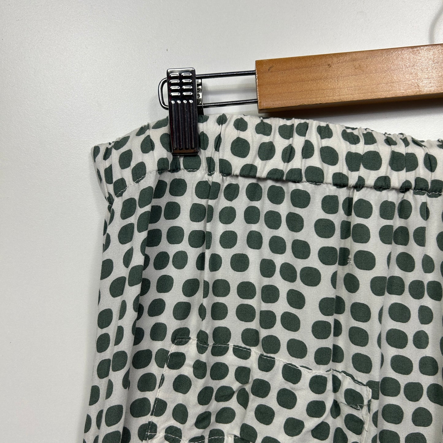 Boho Skirt Size Large? 14 16 Rayon Green White