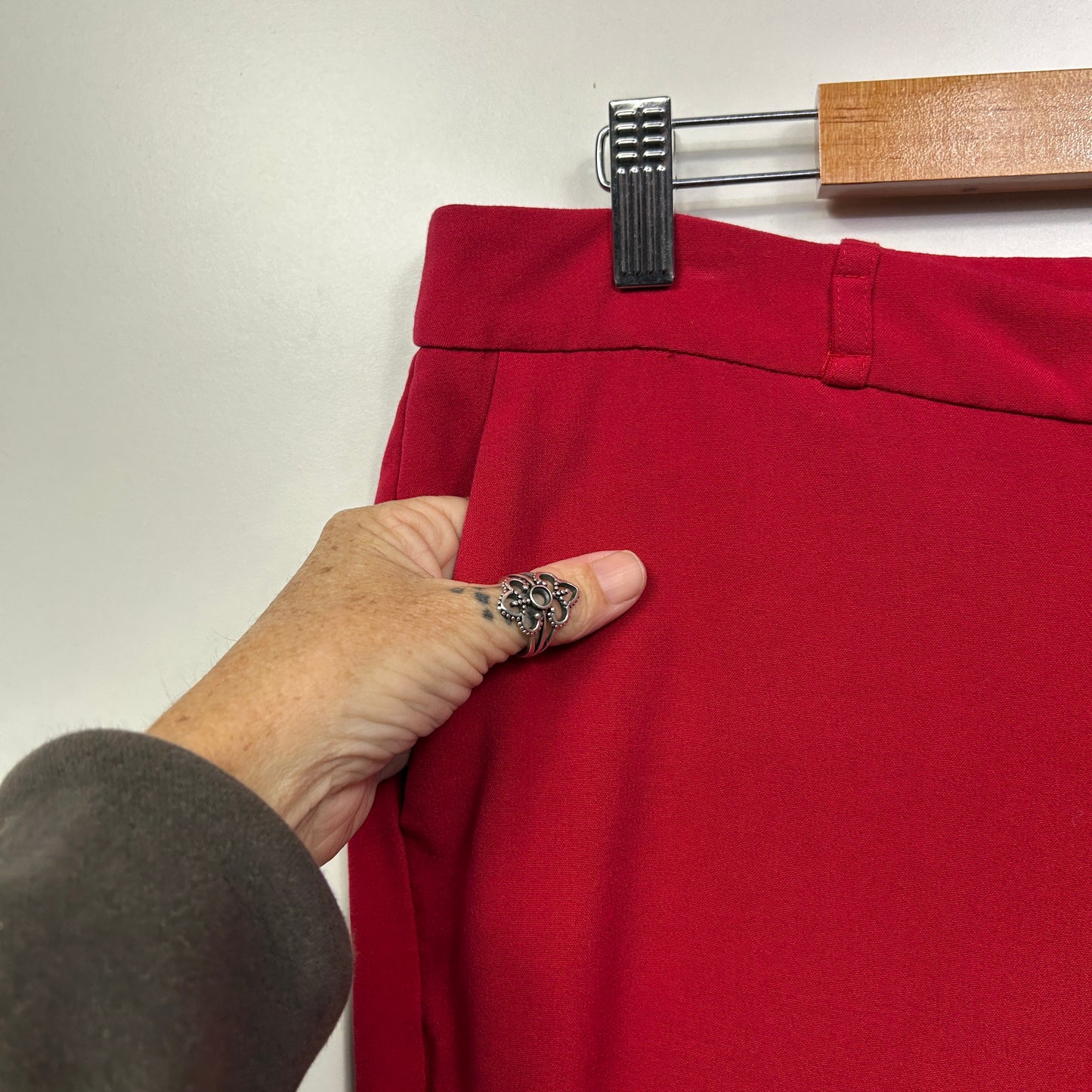 Target Pants Size 18 Red Pockets Viscose Blend