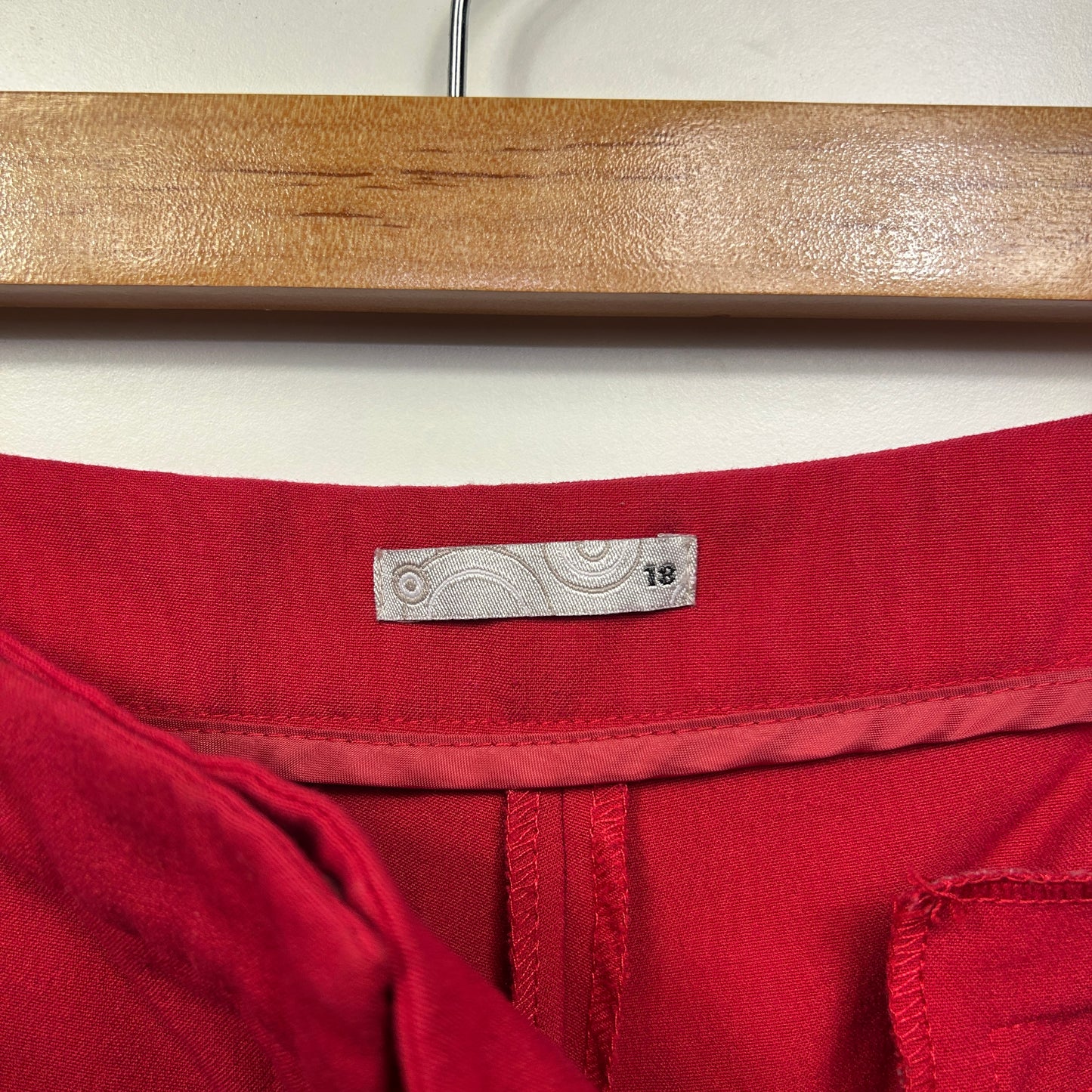 Target Pants Size 18 Red Pockets Viscose Blend