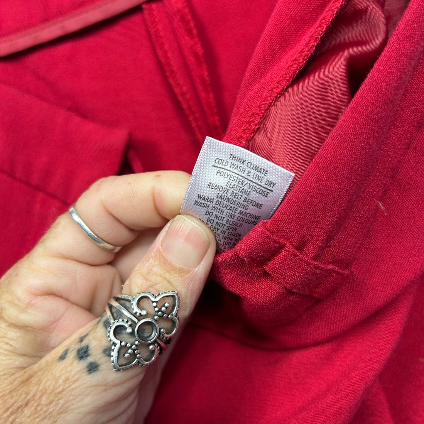 Target Pants Size 18 Red Pockets Viscose Blend