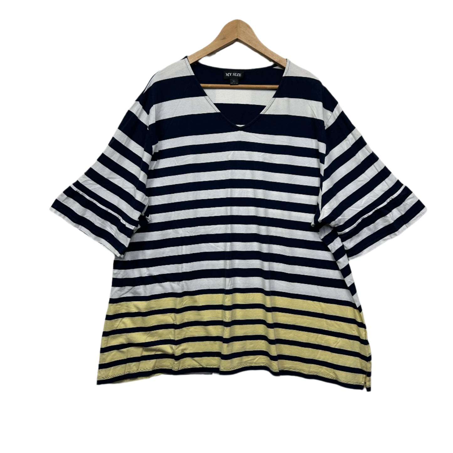 My Size Top Size 22 24 26 Short Sleeve Striped
