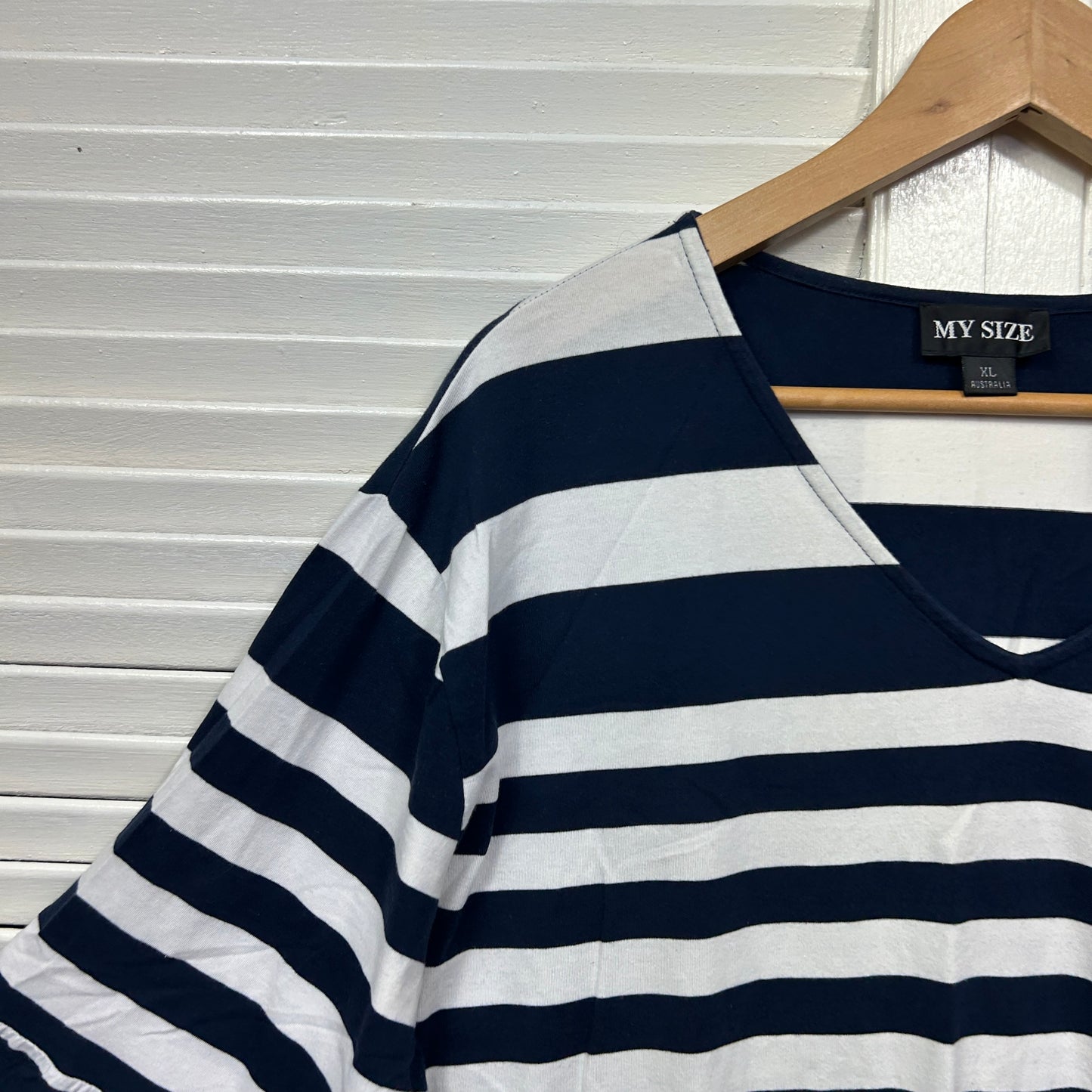 My Size Top Size 22 24 26 Short Sleeve Striped