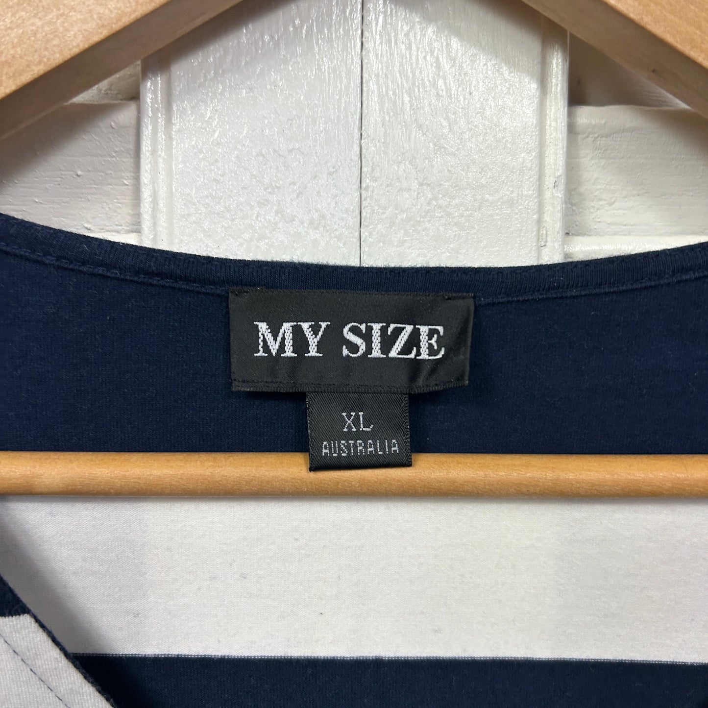 My Size Top Size 22 24 26 Short Sleeve Striped