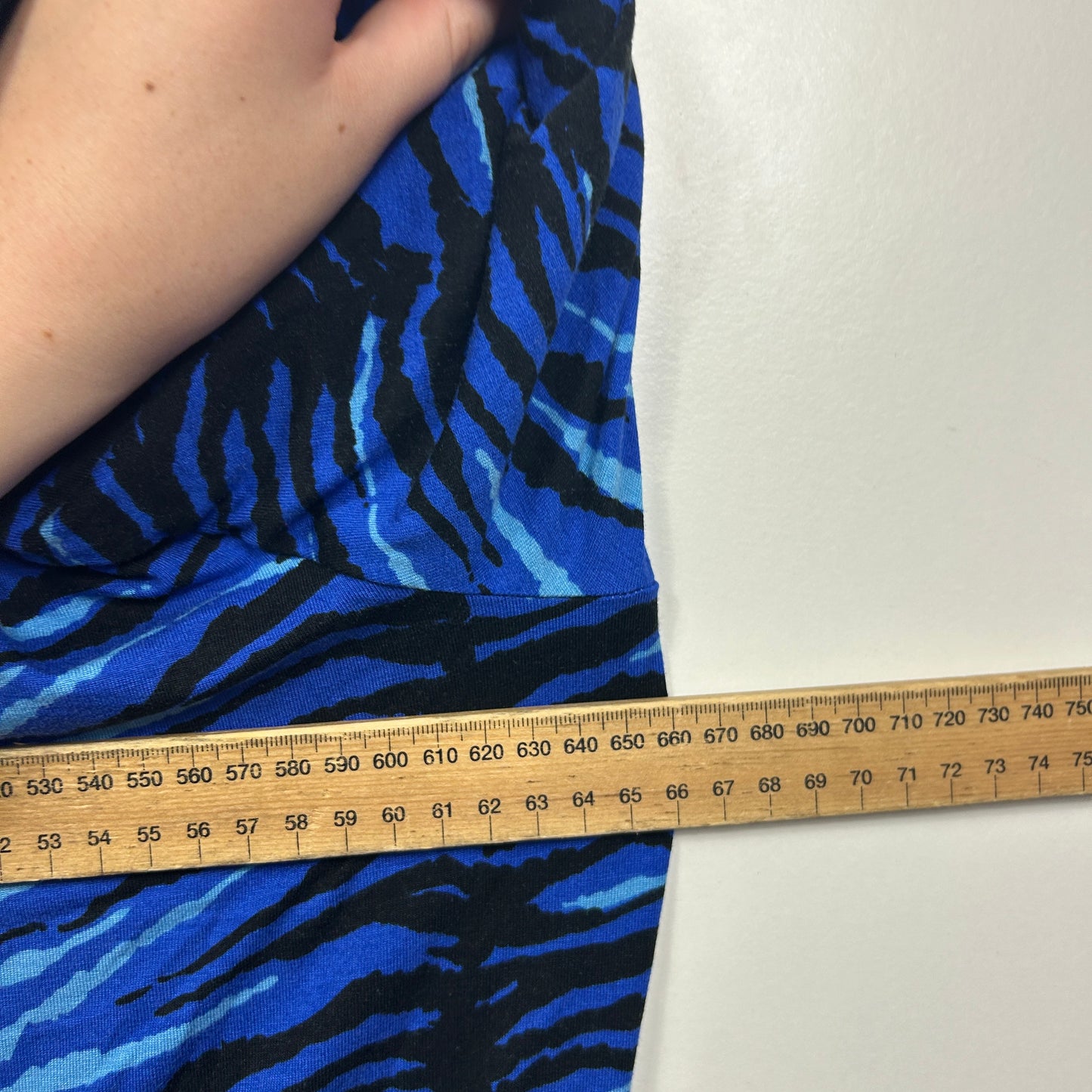 Rivers Blue Animal Print Top - Size 20