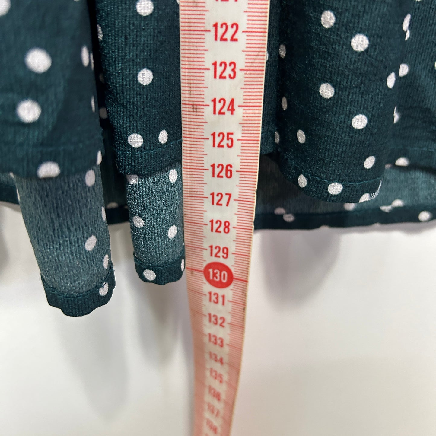 Shein Maxi Dress Size 16 18 2XL Green Dots Short Sleeve Long Length