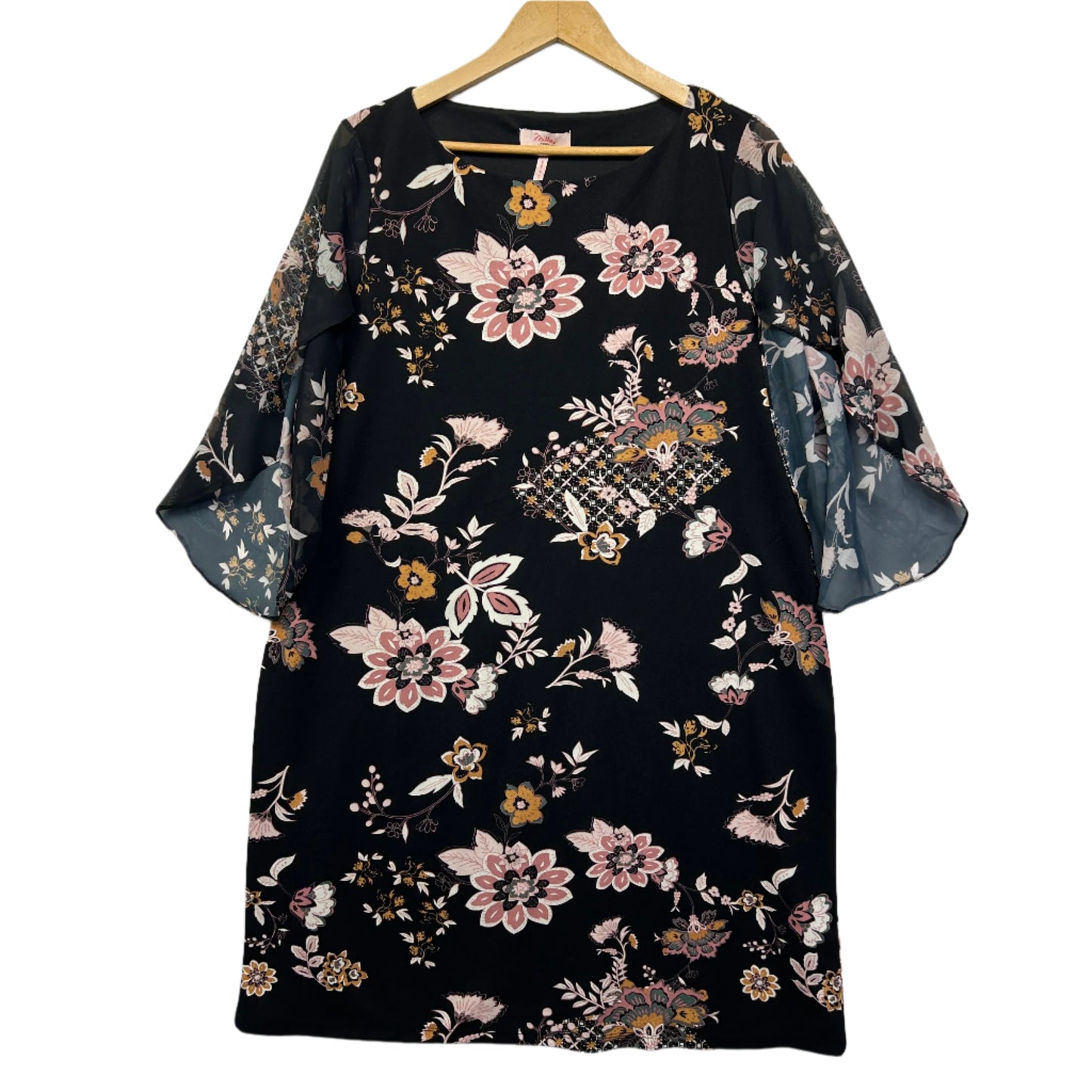 Millers Dress Size 22 Black Floral Spilt Sleeve
