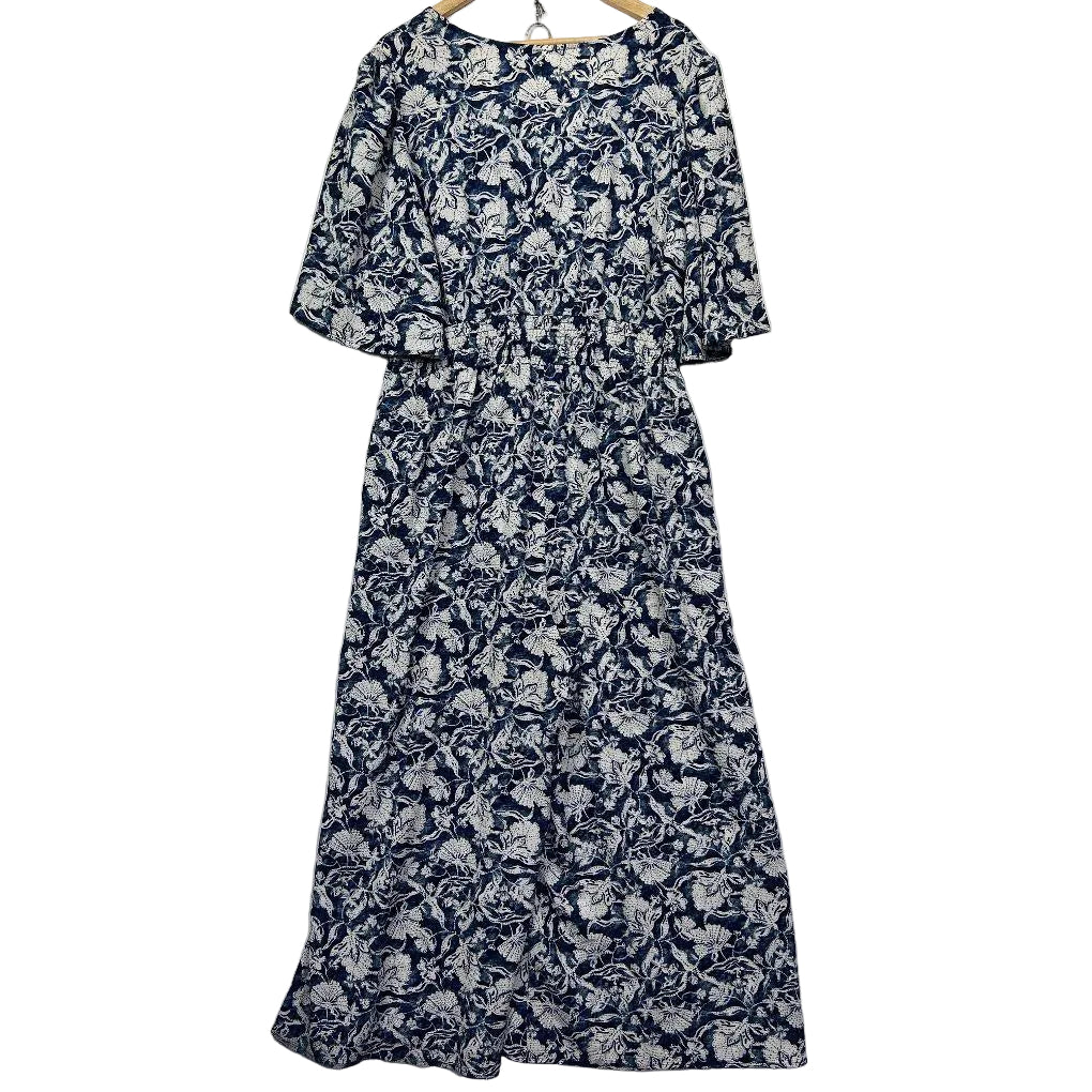& Me Blue Floral Jumpsuit - Size 16