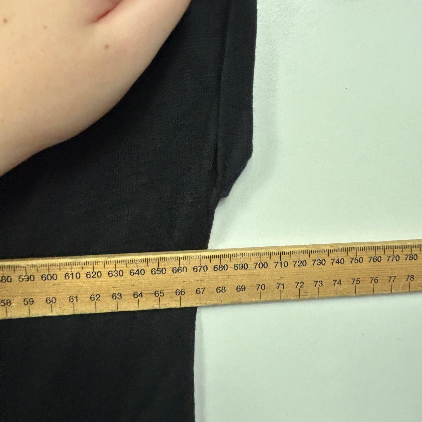 Millers Black T-Shirt with Crochet Neckline Trim - Size 22