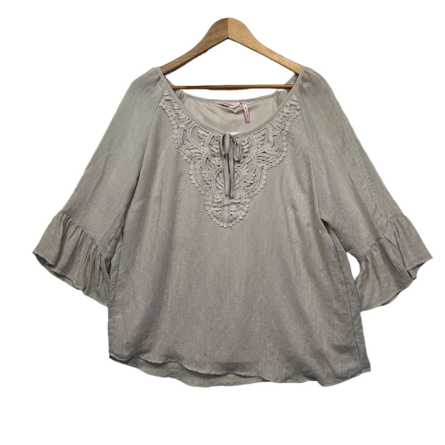 Millers Top Size 14 Beige Natural 3/4 Sleeve New