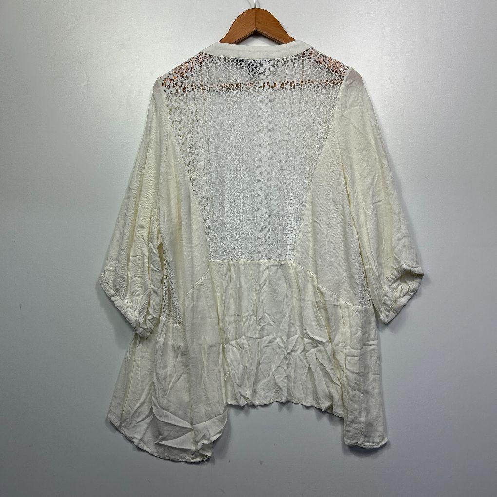 beme White Lace Kimono - Size 20/L
