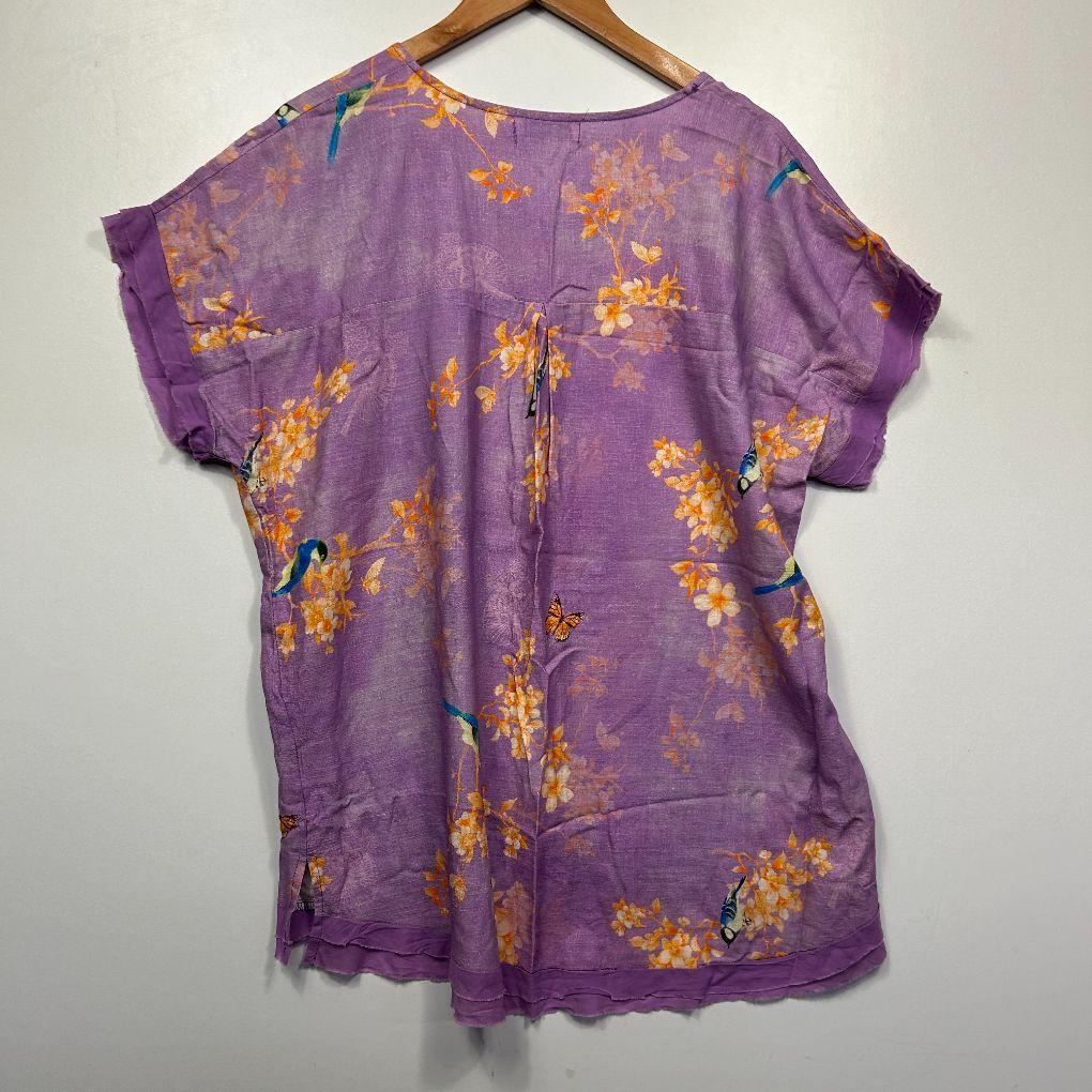 Lilac Designs Purple Linen Top - Size 1XL
