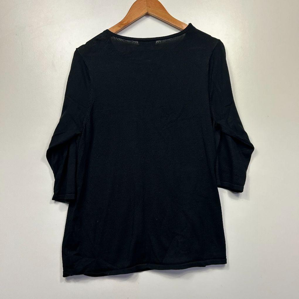 beme Black V-Neck Top - Size 18/M