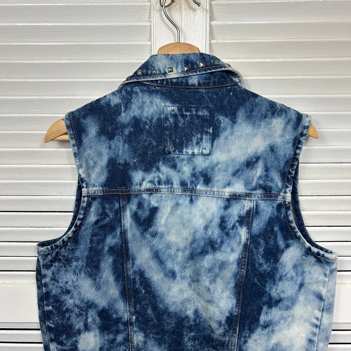 Cotton On Denim Vest Size Large 14 Acid Wash New