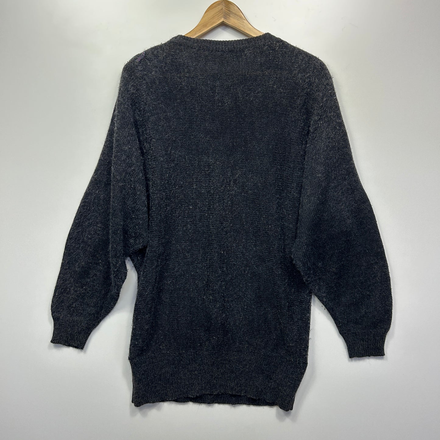 Vintage Jumper Size 14 Large? Grey Long Sleeve Sequins
