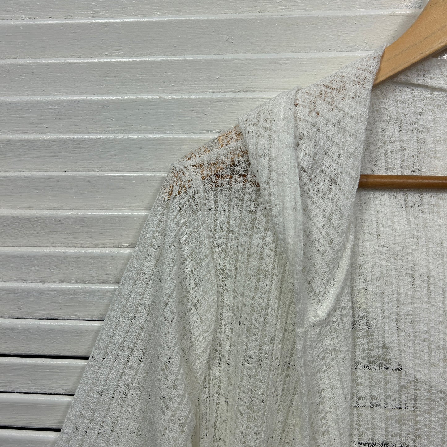 Miss Valley Top Size 14 Large White Sheer