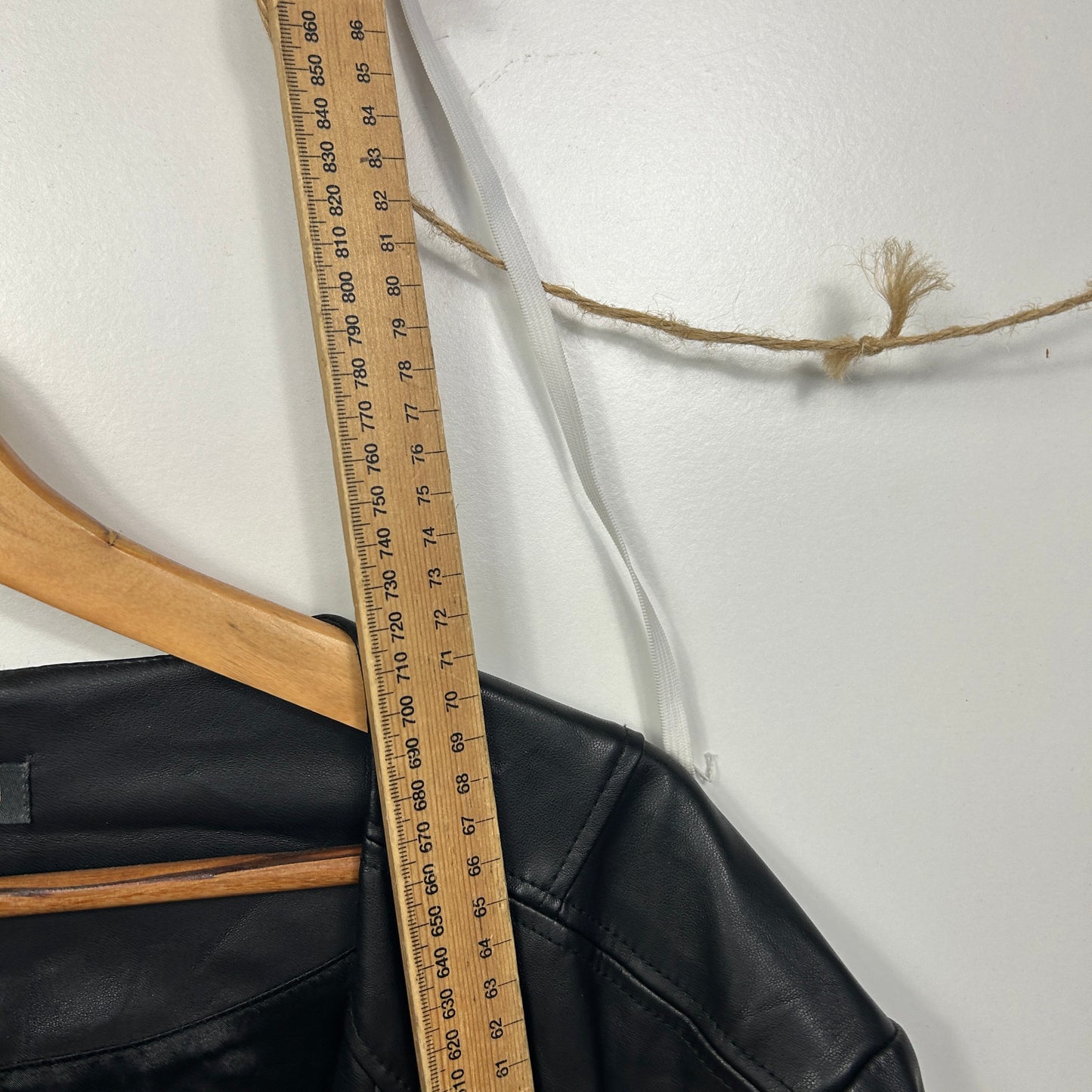 Autograph Black Faux Leather Jacket - Size 26