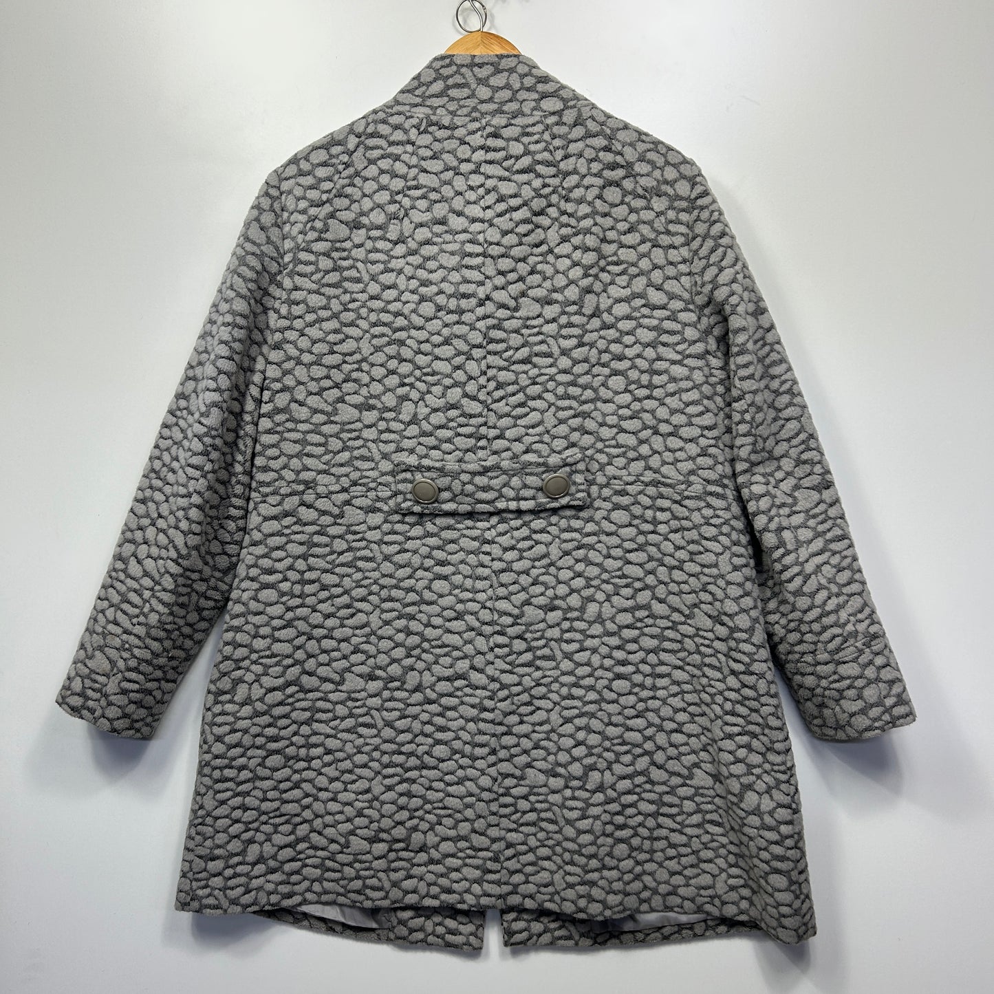 Suzanne Grae Jumper Jacket Size 16 XL Grey Long Sleeve Wool Blend