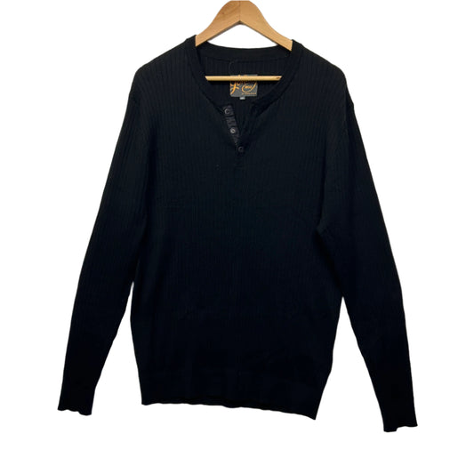 Johnny Bigg Jumper Knit Size 2Xl Black Long Sleeve 100% Cotton