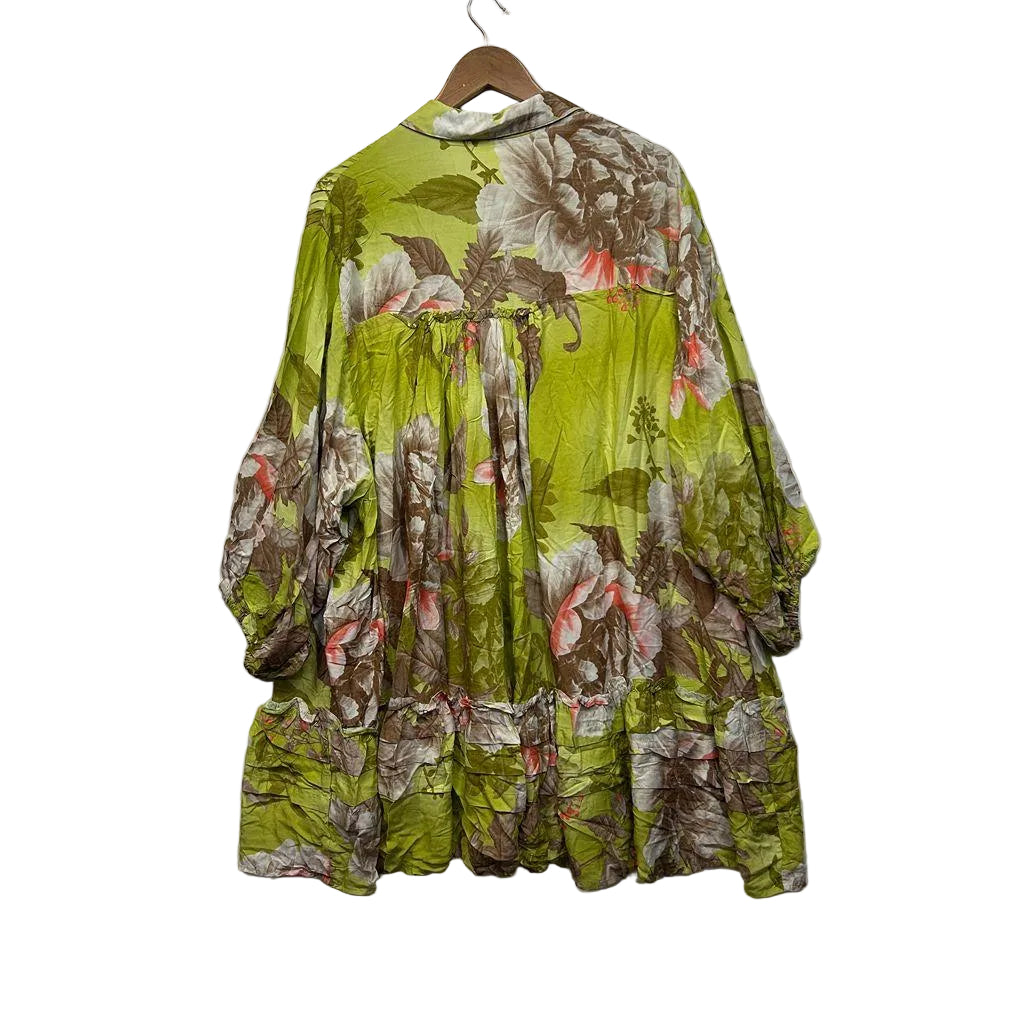 Jaase Green Floral Top - Size 16