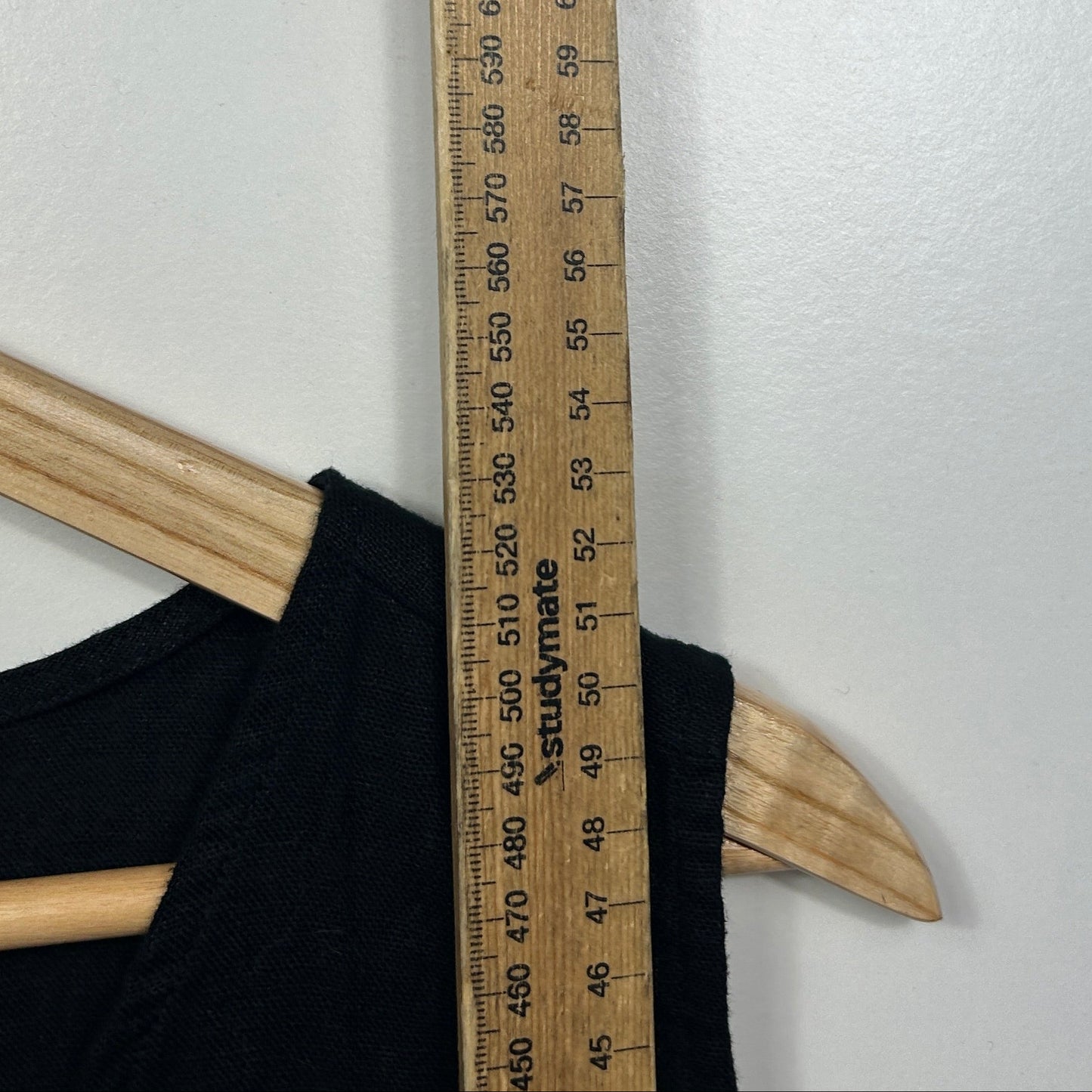 Anko Black Tie Front Linen Blend Sleeveless Top - Size 20