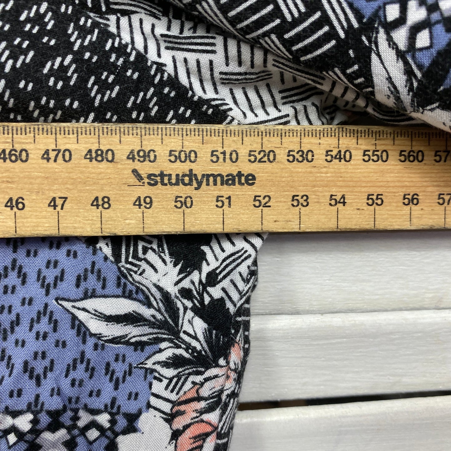Katies Top Size 14 Patchwork Print 3/4 Sleeve