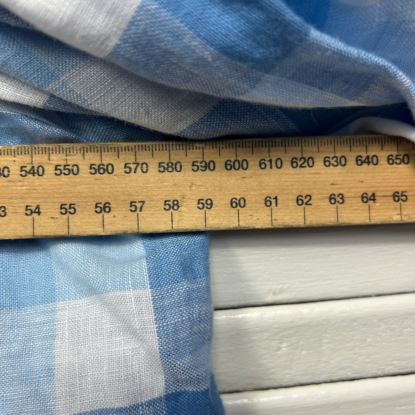 Seed Heritage Linen Crop Top Size 16 Gingham Check Blue