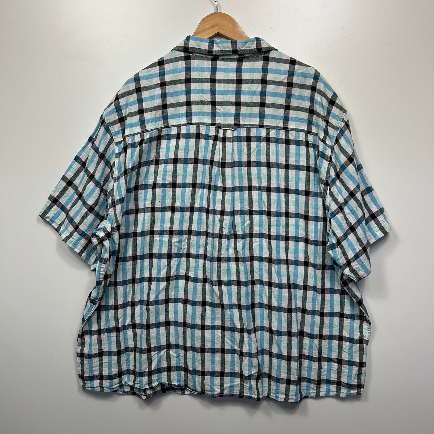Rivers Shirt Size Mens 4XL Check Short Sleeve