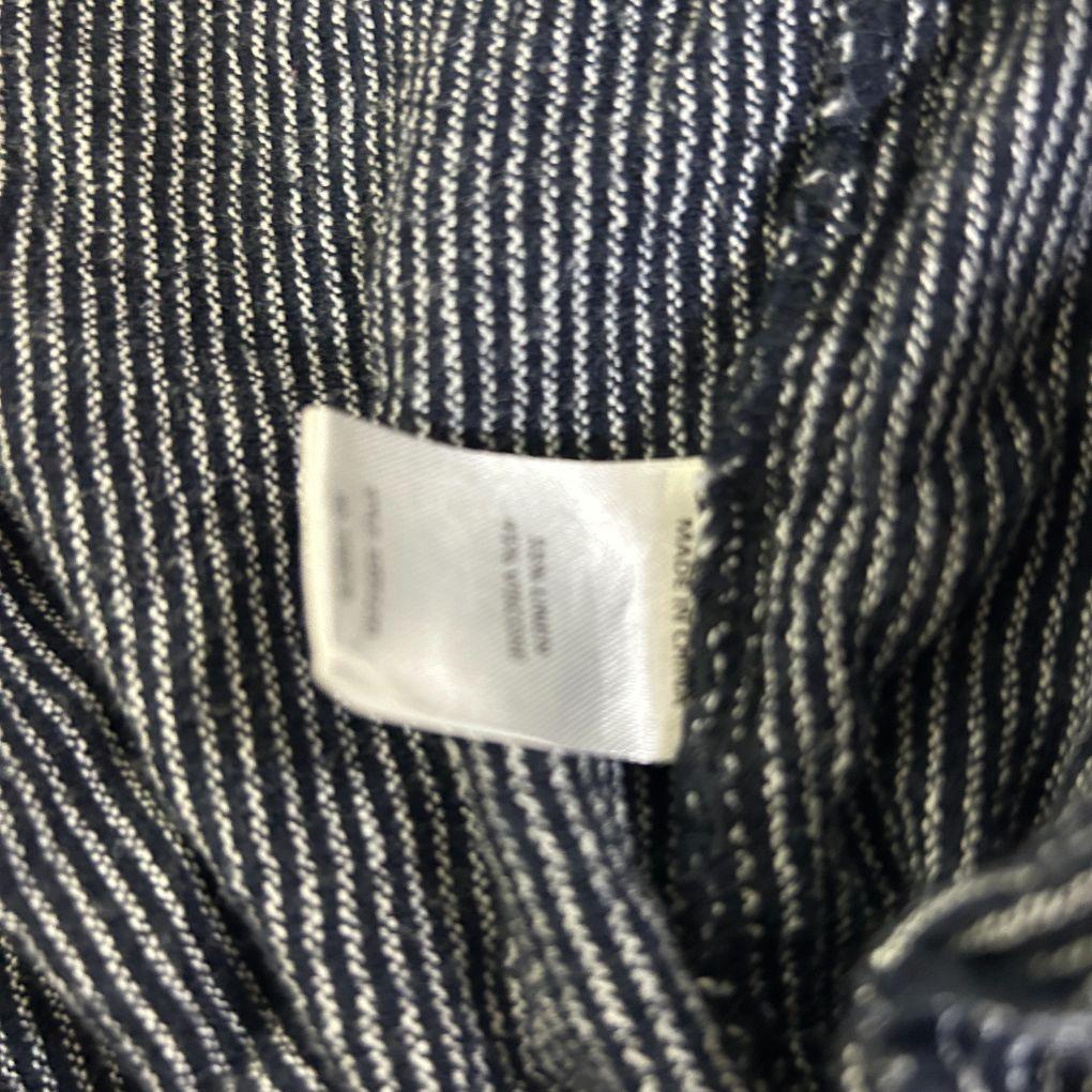 Rockmans Navy Stripe Linen Shorts - Size 18