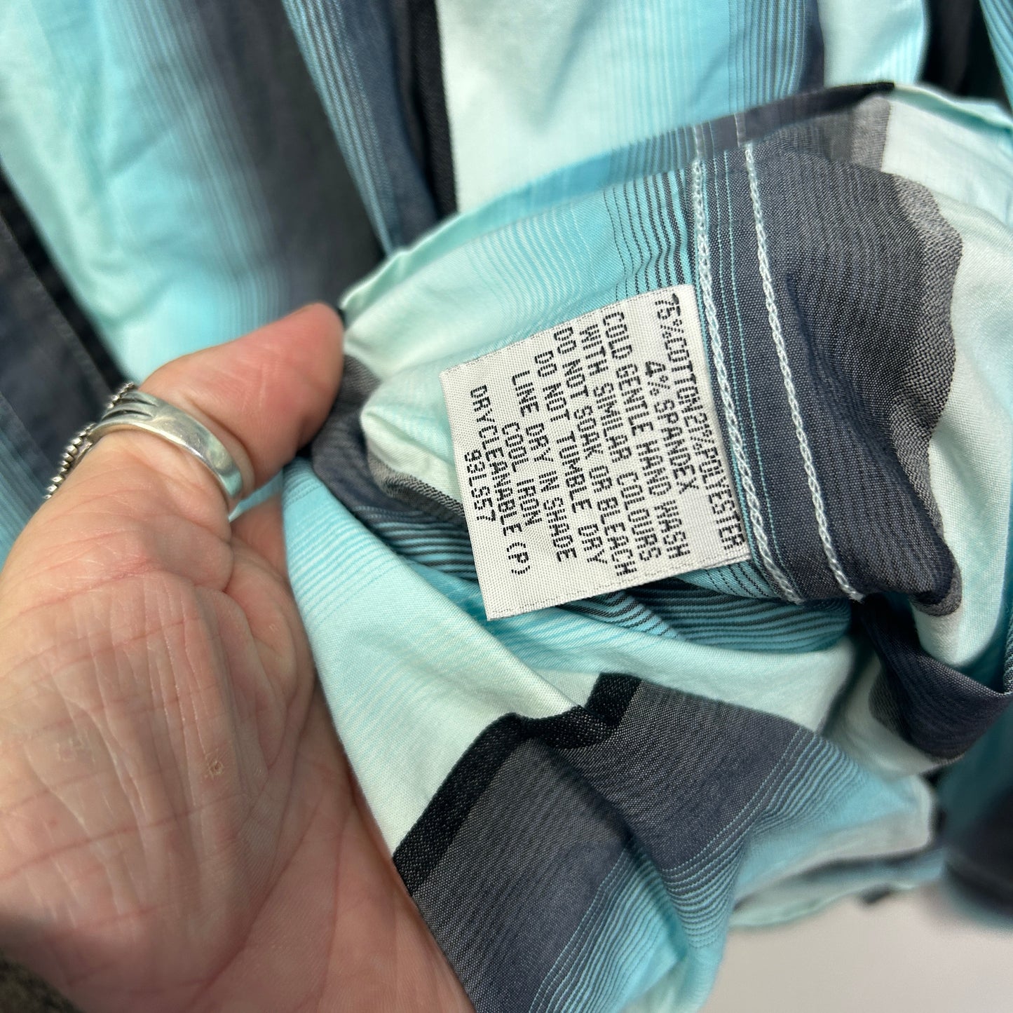 Tarocash Shirt Size 3XL Blue Striped Long Sleeve