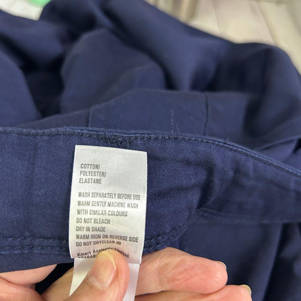 Alexia Navy Cotton Pants - Size 26