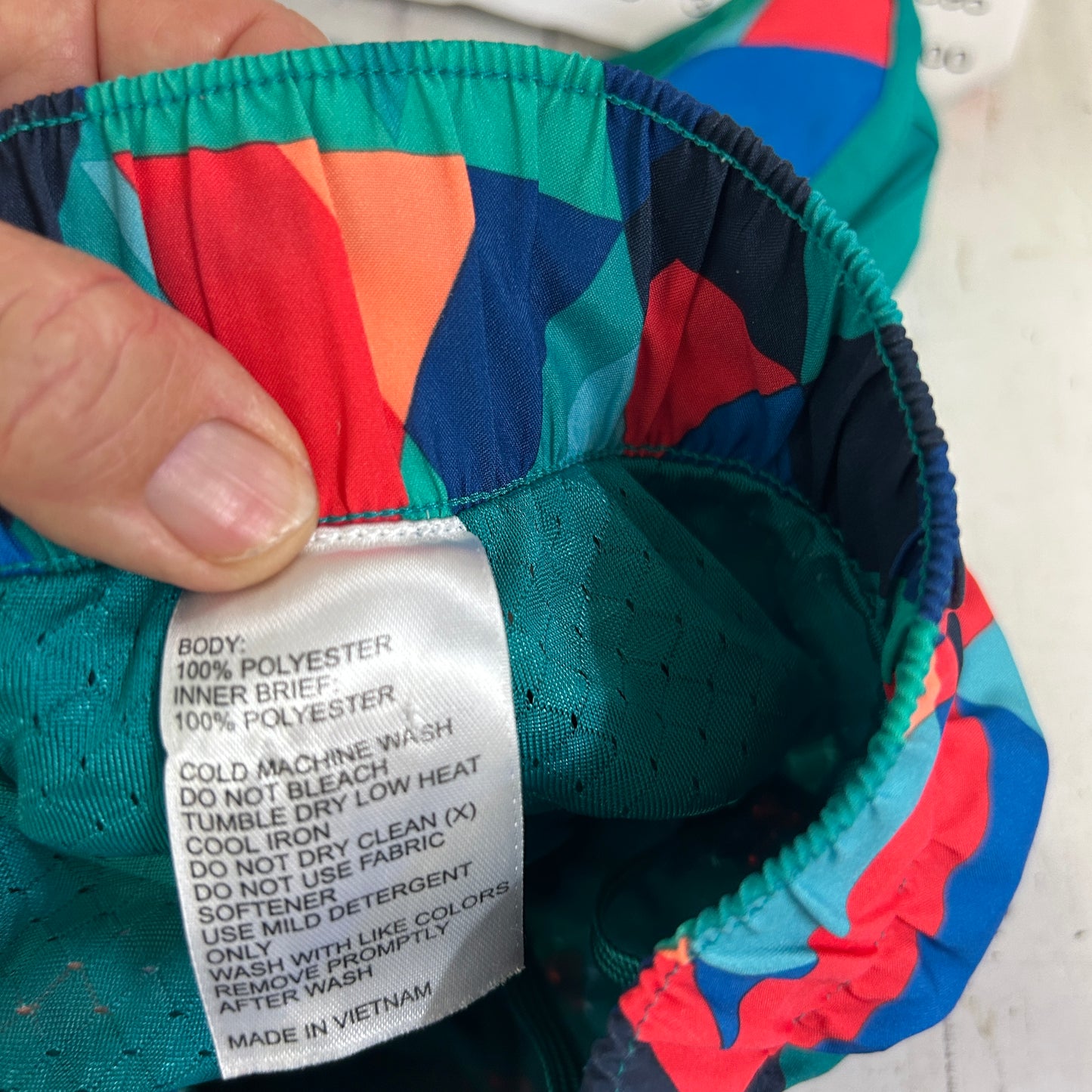 Adidas Multicoloured Geometric Print Running Shorts - Size XL